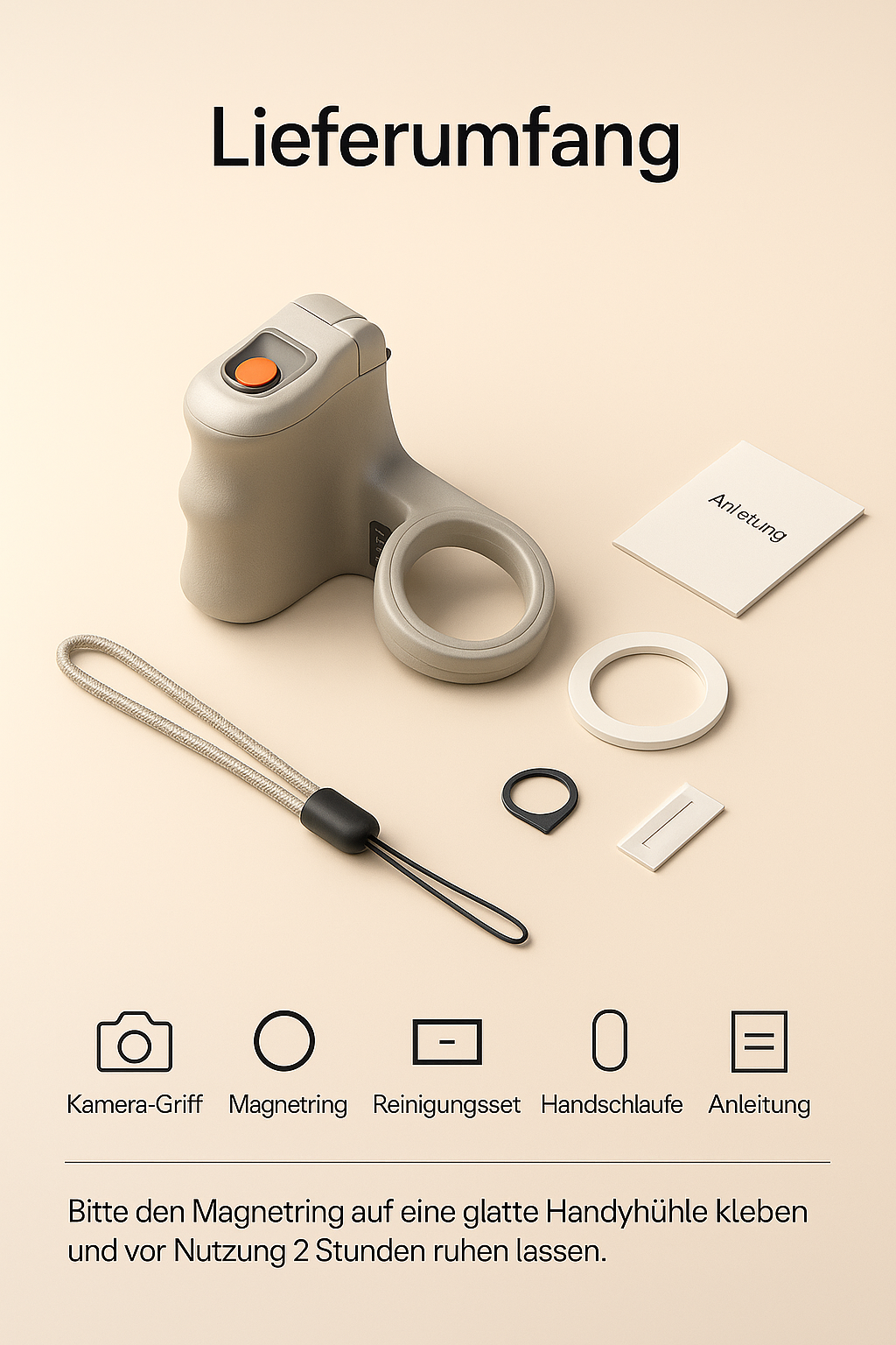 SnapGrip™ – Magnetischer Smartphone-Handgriff mit Fernbedienung
