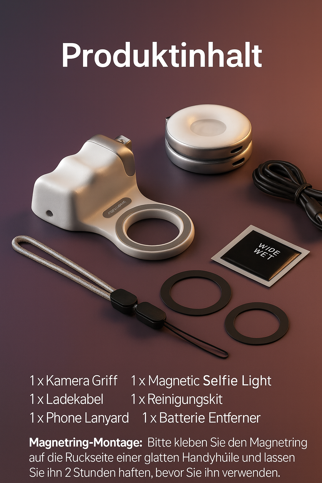SnapGrip™ – Magnetischer Smartphone-Handgriff mit Fernbedienung