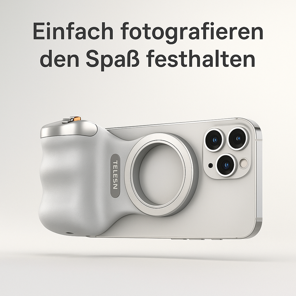 SnapGrip™ – Magnetischer Smartphone-Handgriff mit Fernbedienung