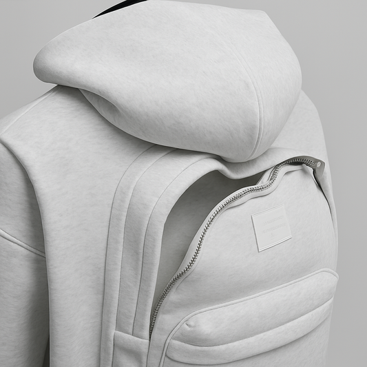 AirPack Hoodie™ Reisen ohne Zusatzkosten – der Hoodie mit integriertem Rucksack