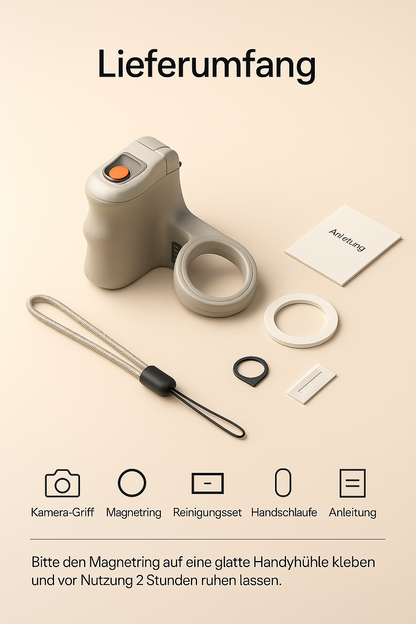 SnapGrip™ – Magnetischer Smartphone-Handgriff mit Fernbedienung