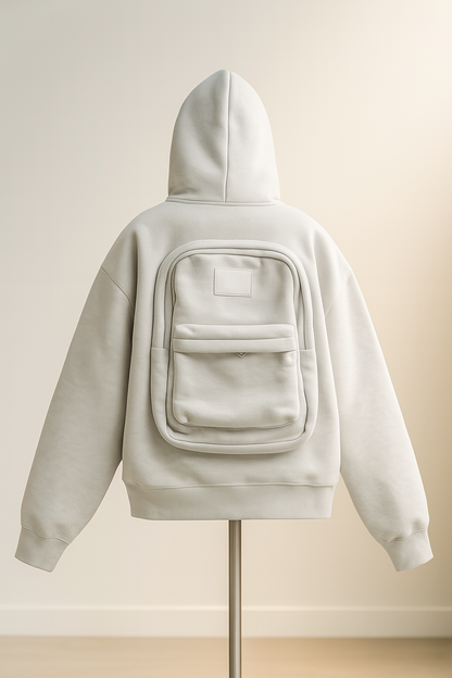 AirPack Hoodie™ Reisen ohne Zusatzkosten – der Hoodie mit integriertem Rucksack
