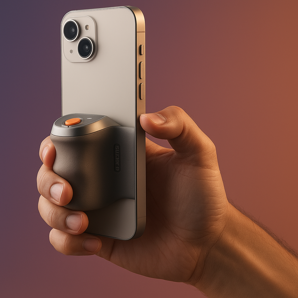 SnapGrip™ – Magnetischer Smartphone-Handgriff mit Fernbedienung