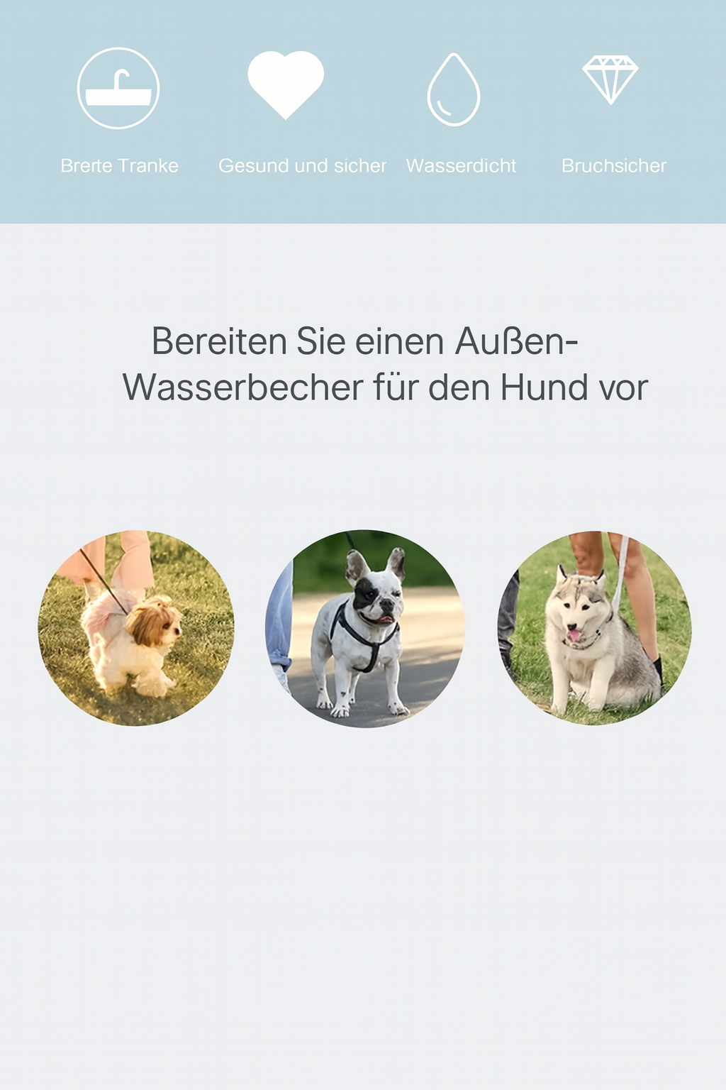 HydraPet™ Wasserflasche für unsere Vierbeiner