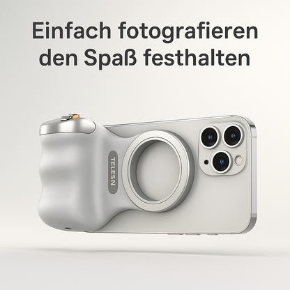 SnapGrip™ – Magnetischer Smartphone-Handgriff mit Fernbedienung