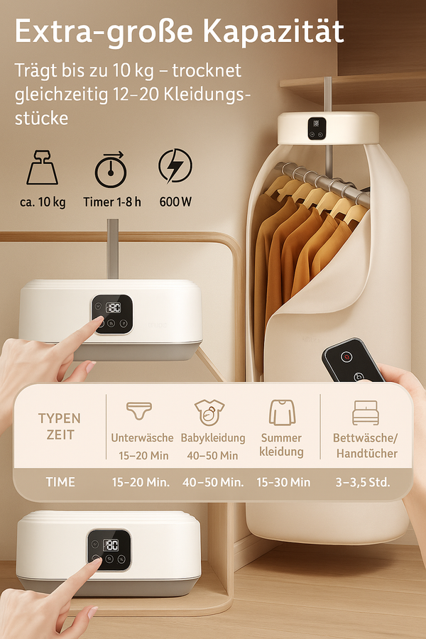 Faltbarer Trockner für Zuhause