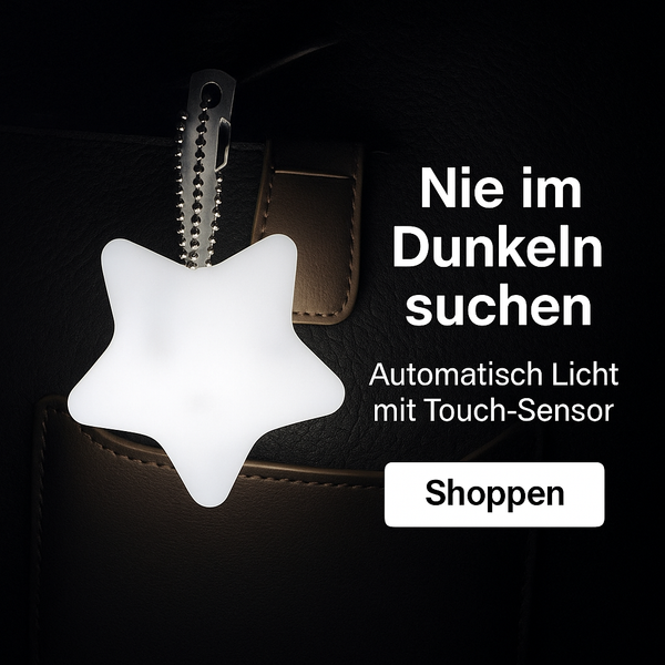 Herzlicht – Automatische Handtaschenlampe mit Touch-Sensor