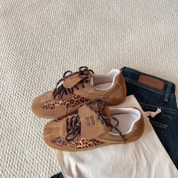 Retro Leopard Sommer Sneakers